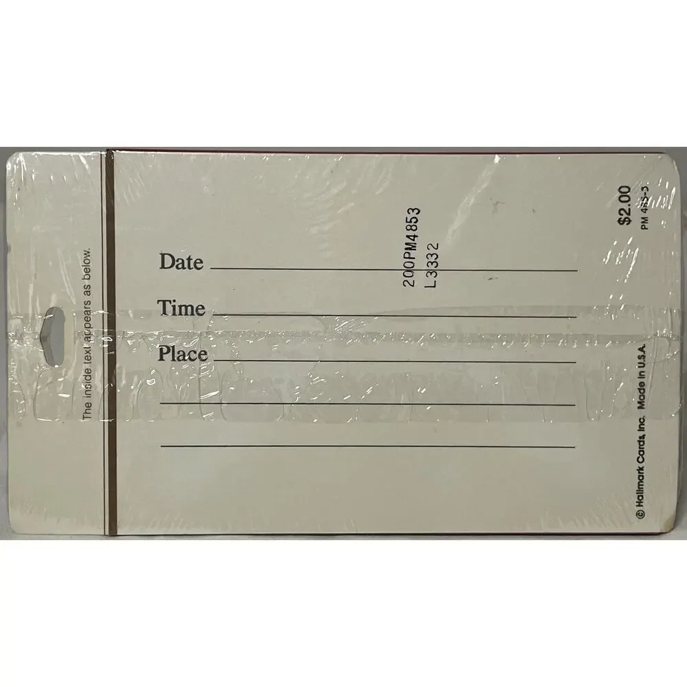 Vintage Hallmark BBQ Barbecue Party Invitations NOS 8 Embossed Cards 1980s USA